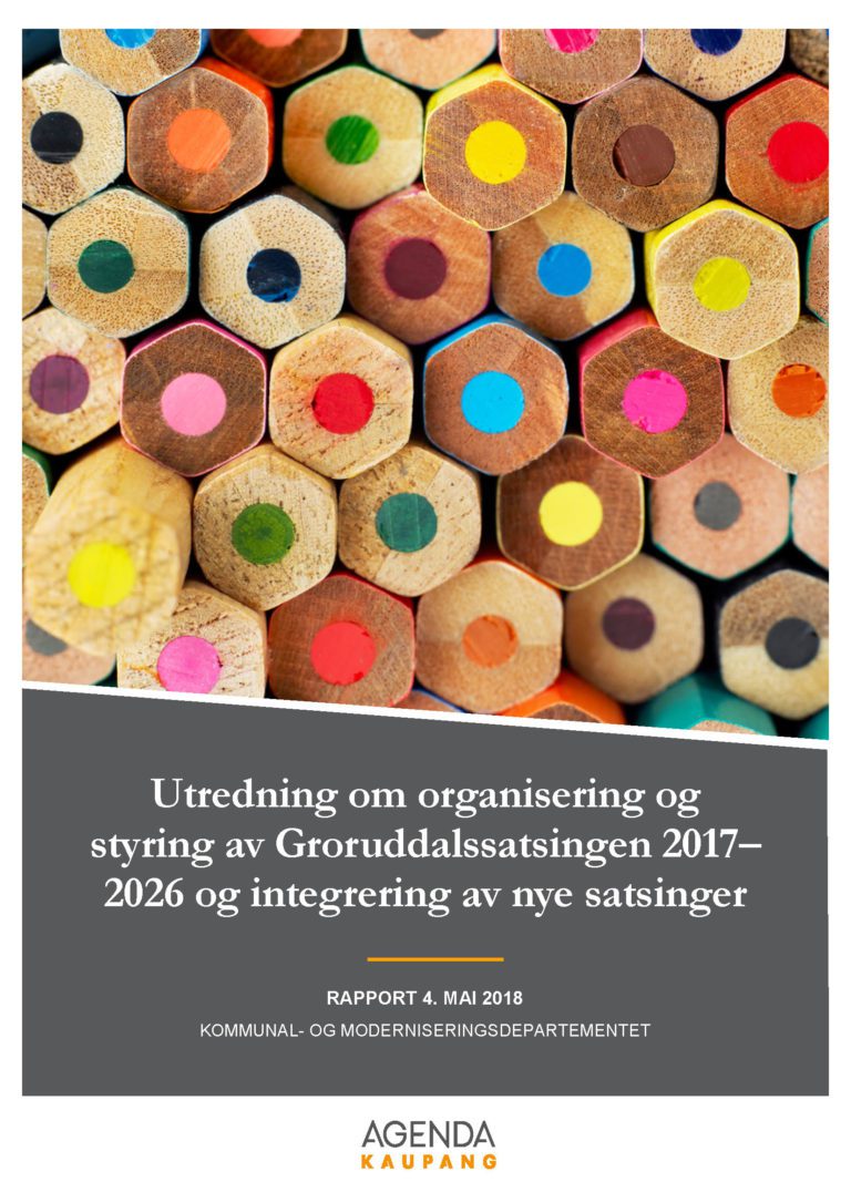 Utredning Om Organisering Og Styring Av Groruddalssatsingen 2017–2026 ...